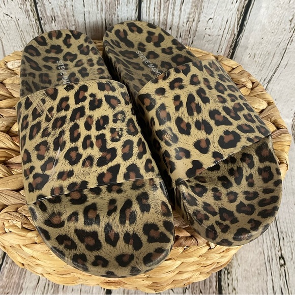 Steve Madden Sofi Leopard Print Slides Women’s Sz 6 PreLoved Sandals Pool Slides - Picture 7 of 7